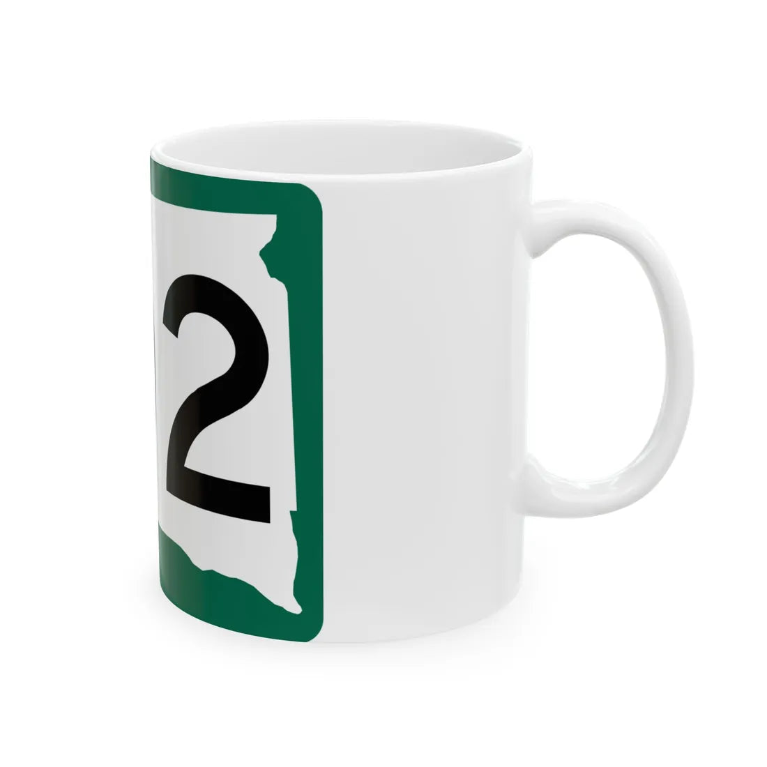 SD 102 (South Dakota) (Road Sign) White Coffee Mug - Go Mug Yourself
