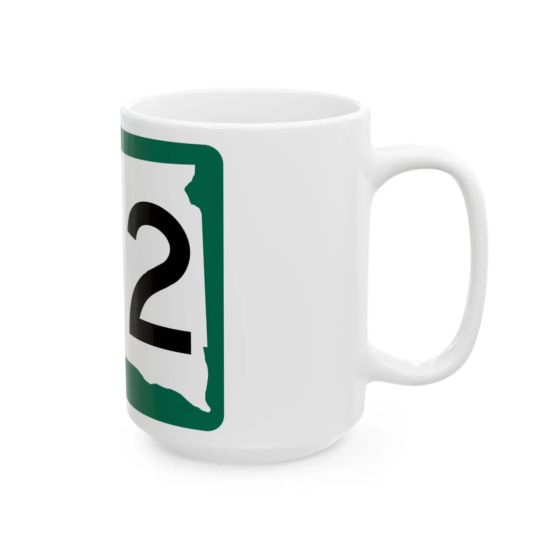 SD 102 (South Dakota) (Road Sign) White Coffee Mug - Go Mug Yourself