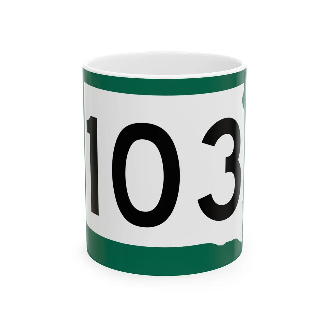 SD 103 (South Dakota) (Road Sign) White Coffee Mug 11oz - Go Mug Yourself