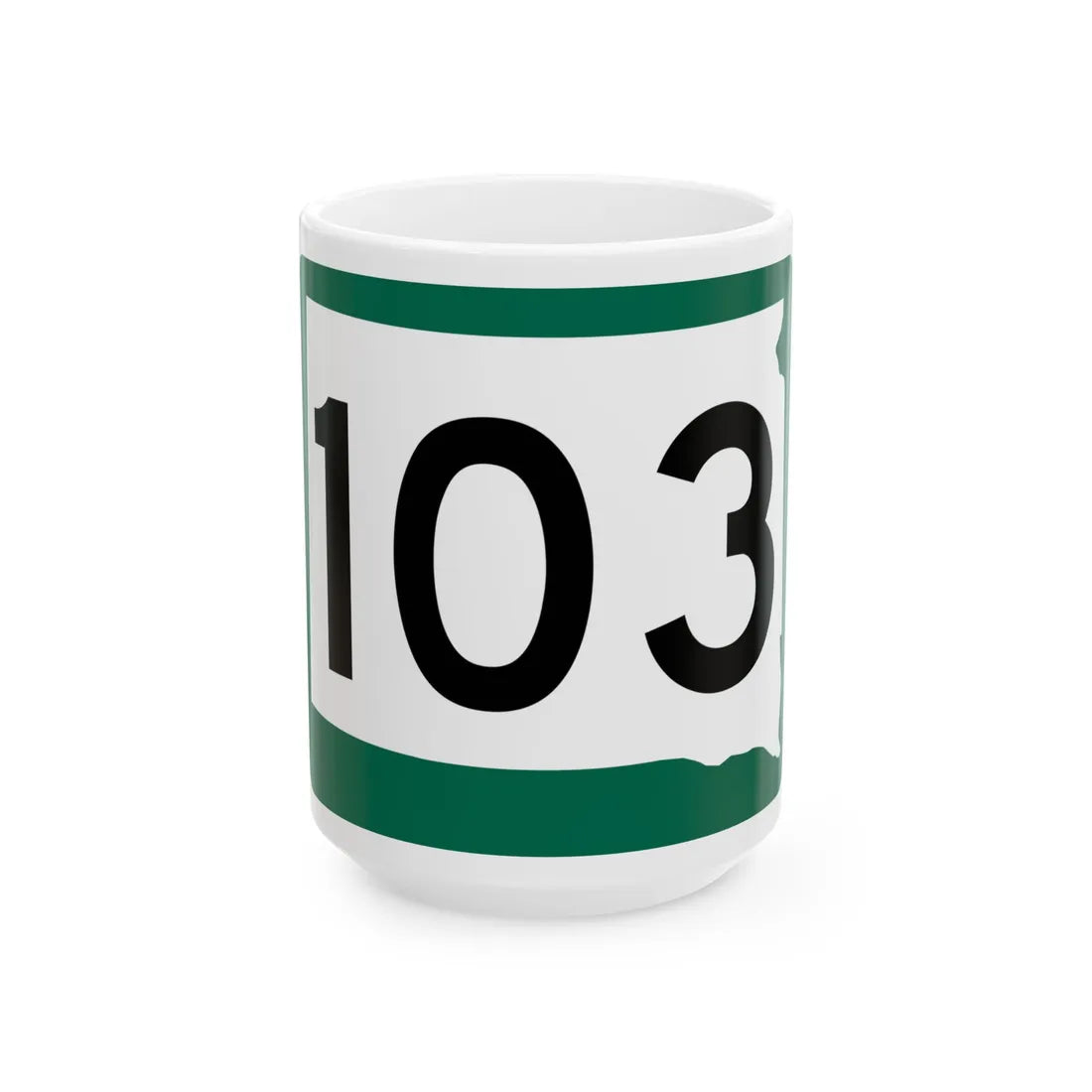 SD 103 (South Dakota) (Road Sign) White Coffee Mug 15oz - Go Mug Yourself