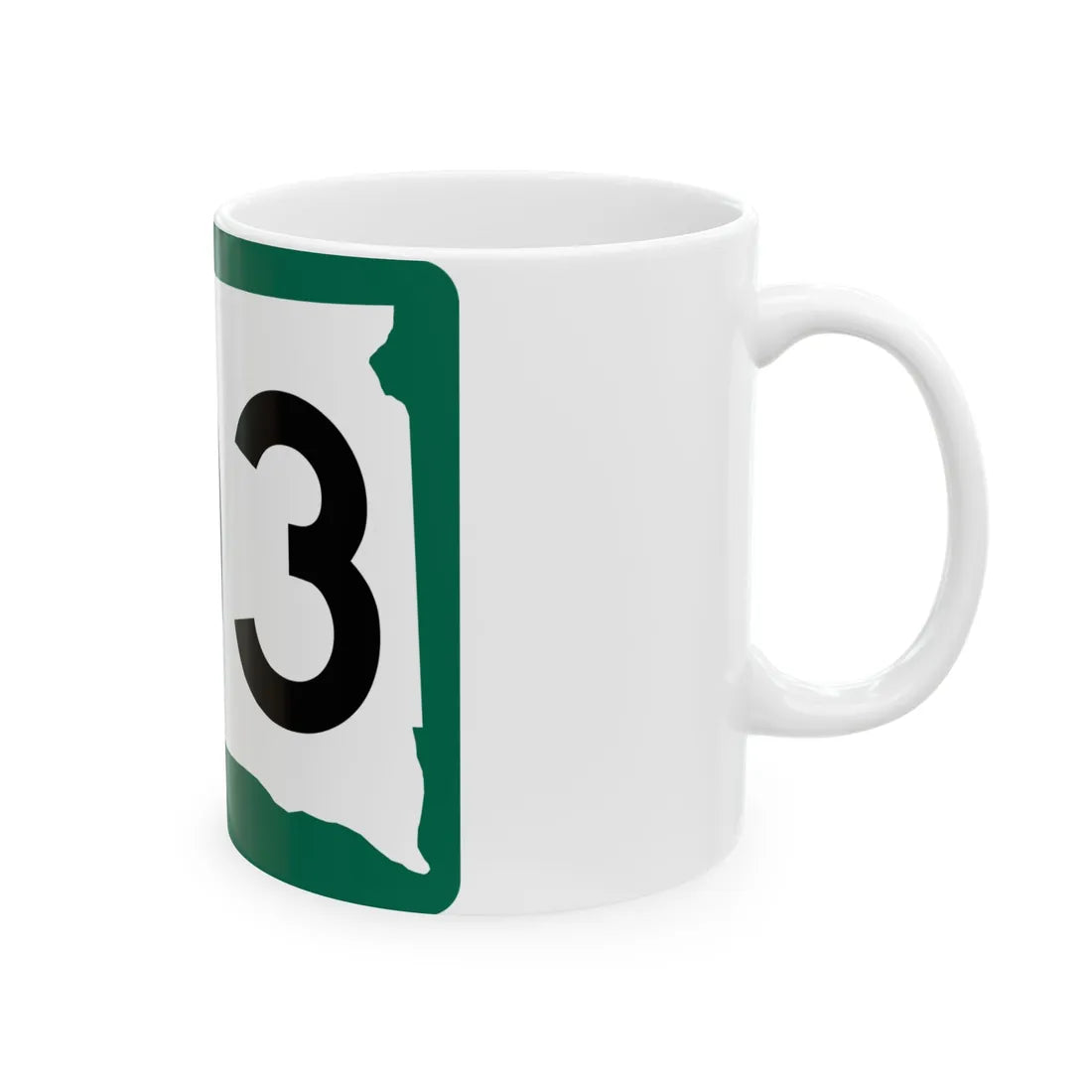 SD 103 (South Dakota) (Road Sign) White Coffee Mug - Go Mug Yourself
