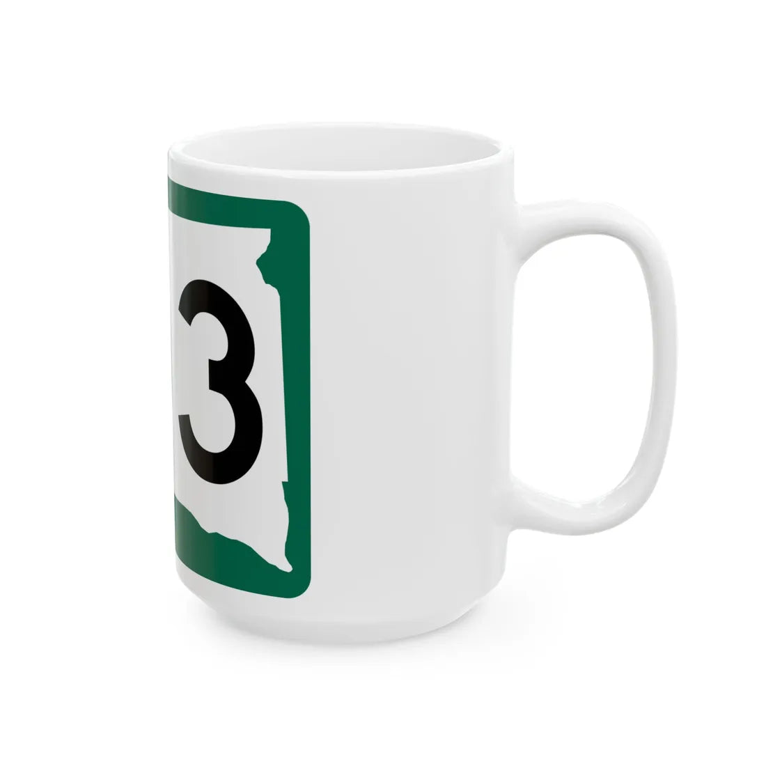SD 103 (South Dakota) (Road Sign) White Coffee Mug - Go Mug Yourself