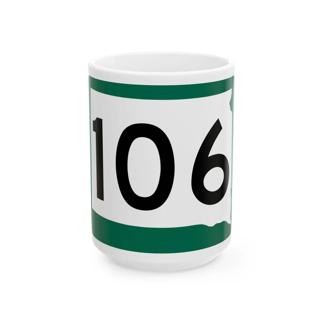 SD 106 (South Dakota) (Road Sign) White Coffee Mug 15oz - Go Mug Yourself