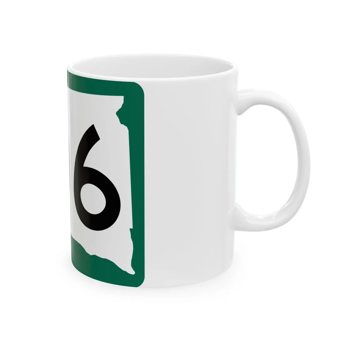 SD 106 (South Dakota) (Road Sign) White Coffee Mug - Go Mug Yourself