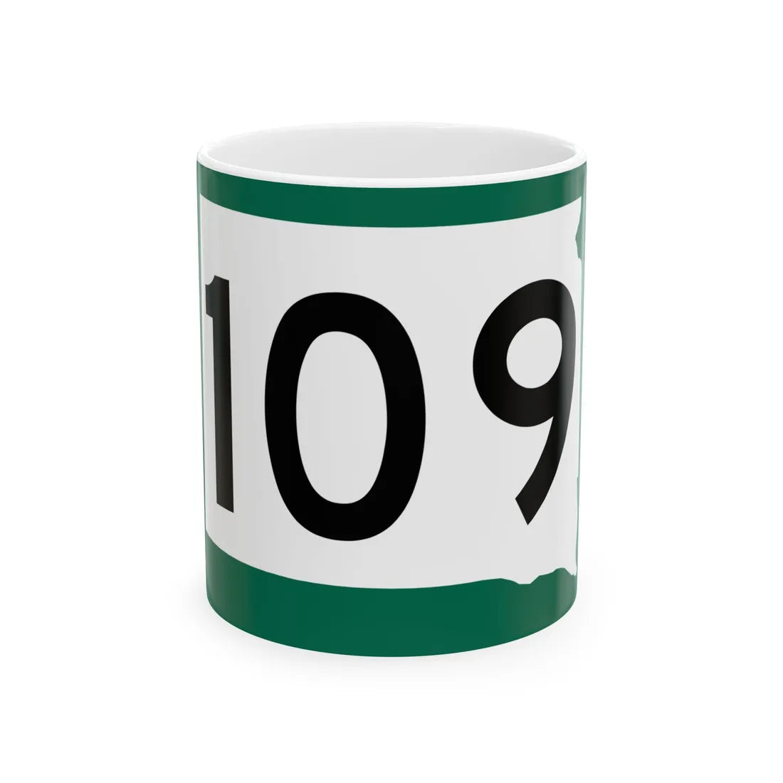 SD 109 (South Dakota) (Road Sign) White Coffee Mug 11oz - Go Mug Yourself