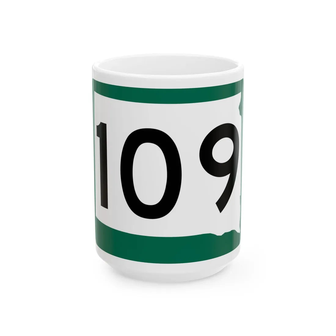 SD 109 (South Dakota) (Road Sign) White Coffee Mug 15oz - Go Mug Yourself