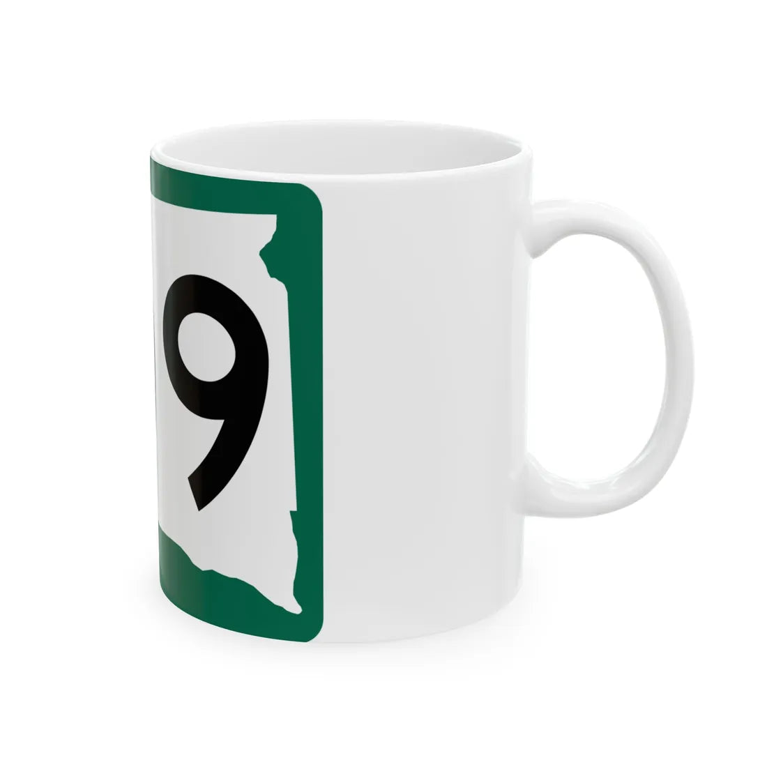 SD 109 (South Dakota) (Road Sign) White Coffee Mug - Go Mug Yourself