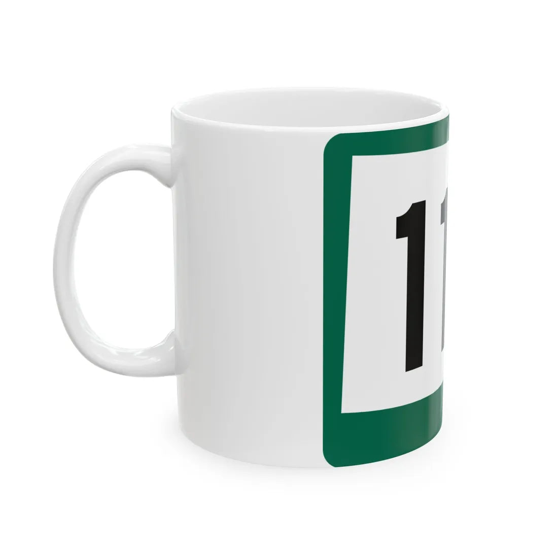 SD 115 (South Dakota) (Road Sign) White Coffee Mug - Go Mug Yourself