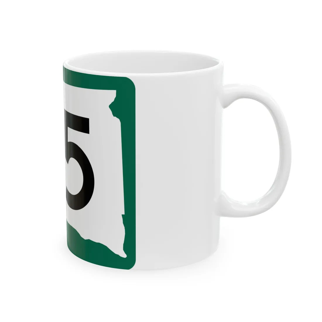 SD 115 (South Dakota) (Road Sign) White Coffee Mug - Go Mug Yourself
