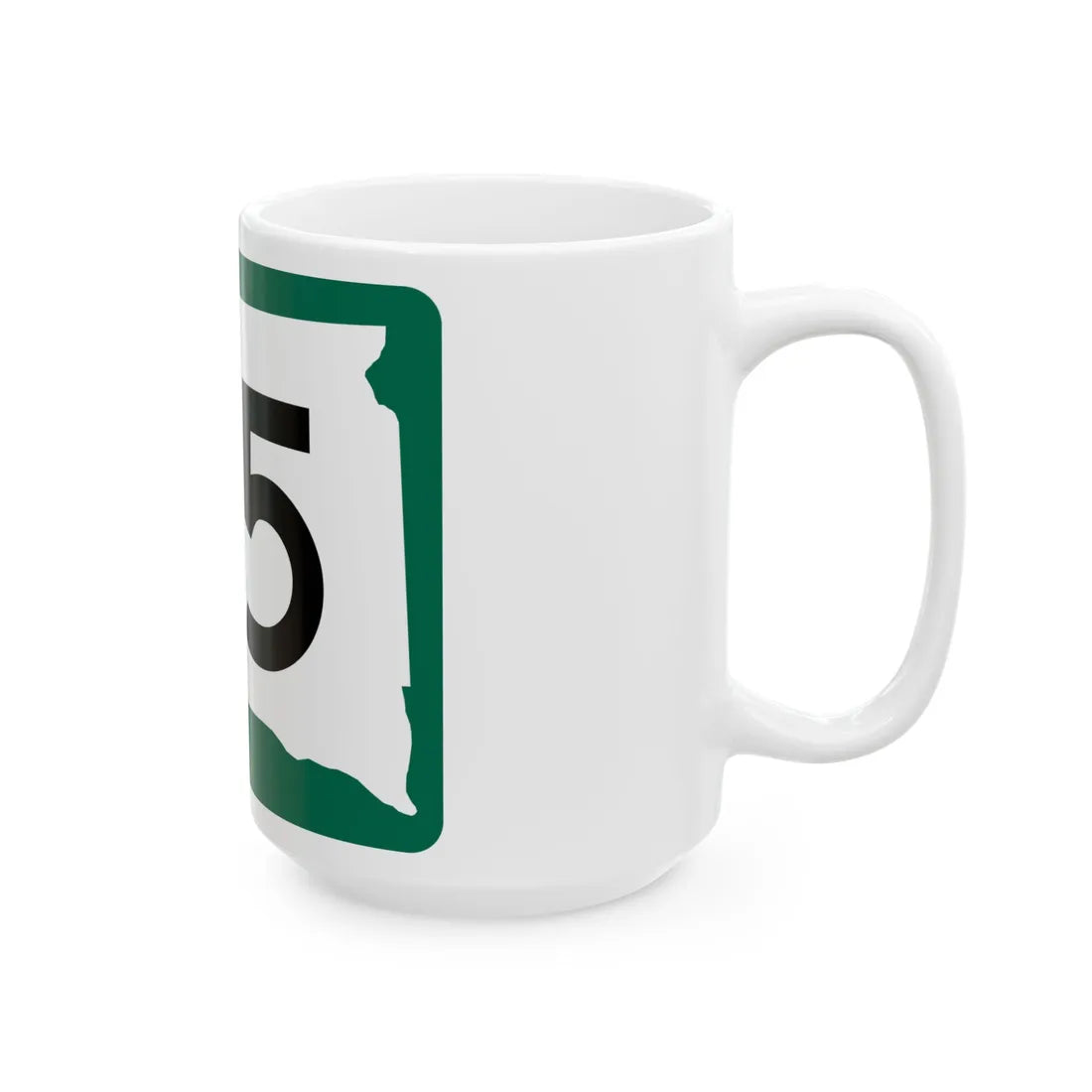 SD 115 (South Dakota) (Road Sign) White Coffee Mug - Go Mug Yourself