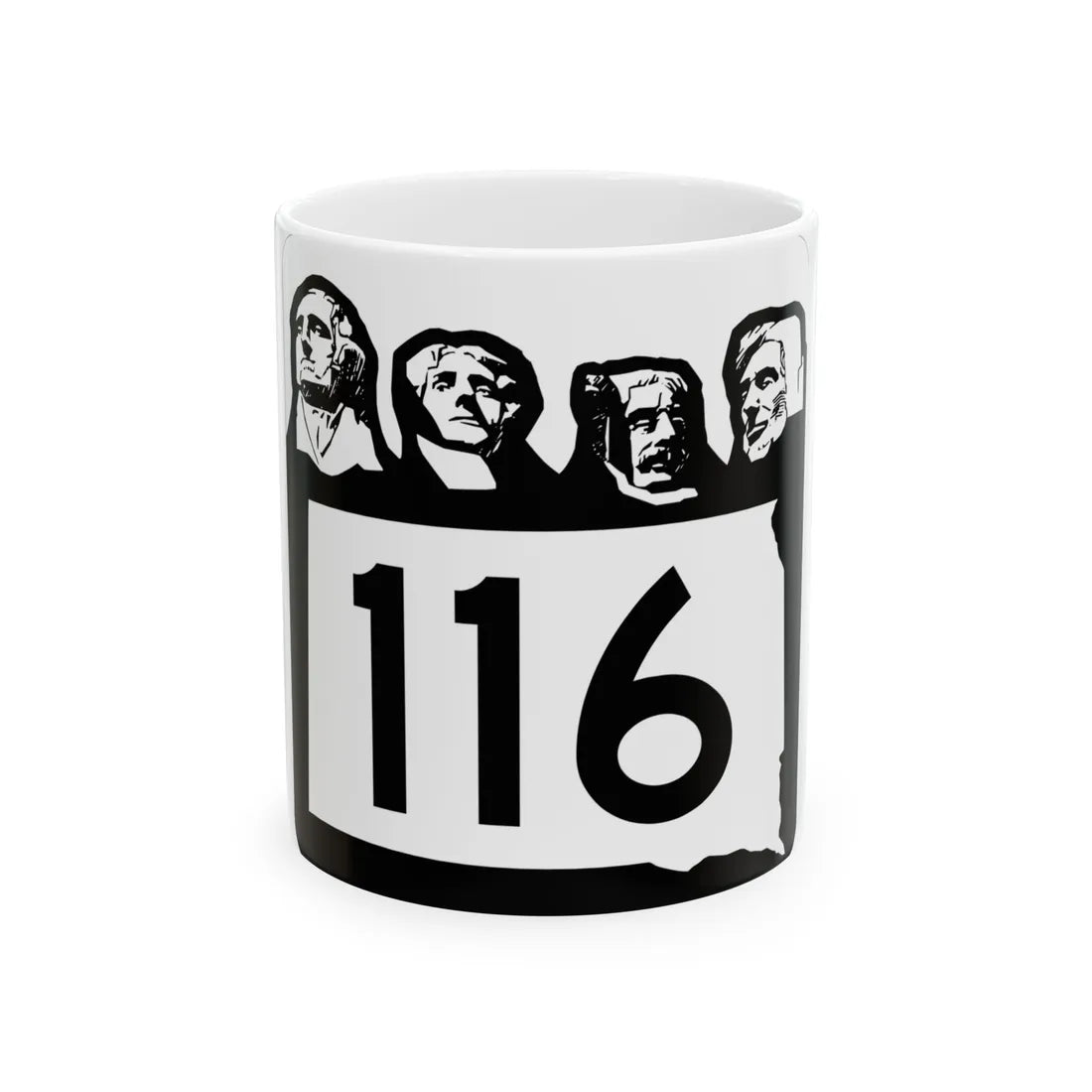 SD 116 1960 (South Dakota) (Road Sign) White Coffee Mug 11oz - Go Mug Yourself