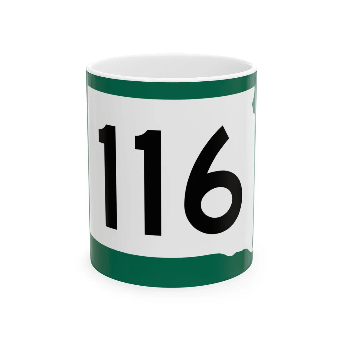 SD 116 (South Dakota) (Road Sign) White Coffee Mug 11oz - Go Mug Yourself