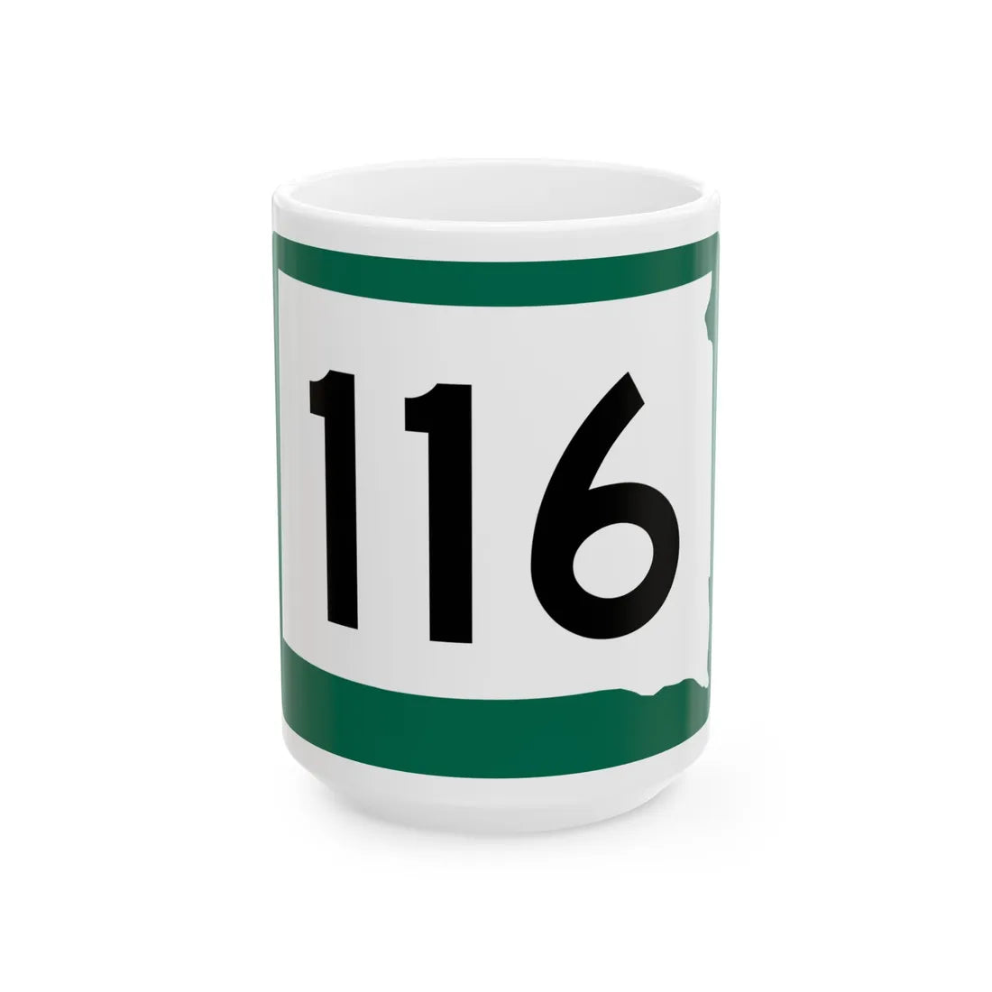 SD 116 (South Dakota) (Road Sign) White Coffee Mug 15oz - Go Mug Yourself