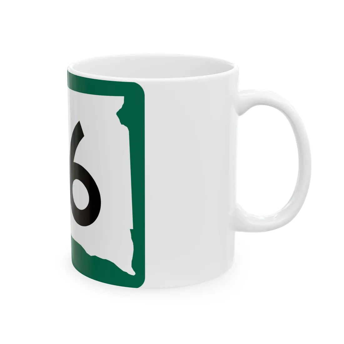 SD 116 (South Dakota) (Road Sign) White Coffee Mug - Go Mug Yourself