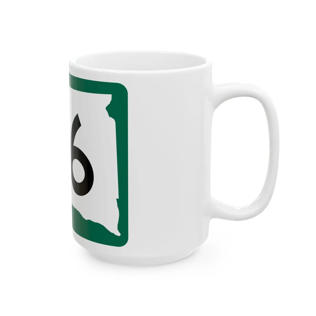 SD 116 (South Dakota) (Road Sign) White Coffee Mug - Go Mug Yourself