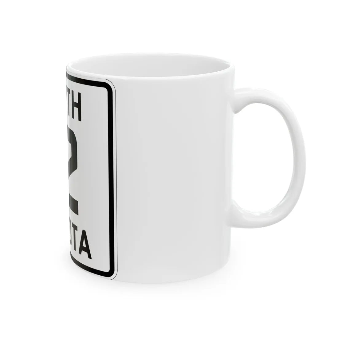 SD 12 1926 (South Dakota) (Road Sign) White Coffee Mug - Go Mug Yourself