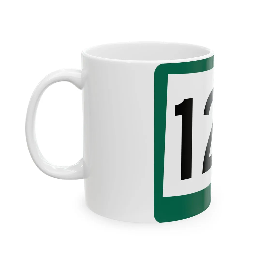 SD 123 (South Dakota) (Road Sign) White Coffee Mug - Go Mug Yourself