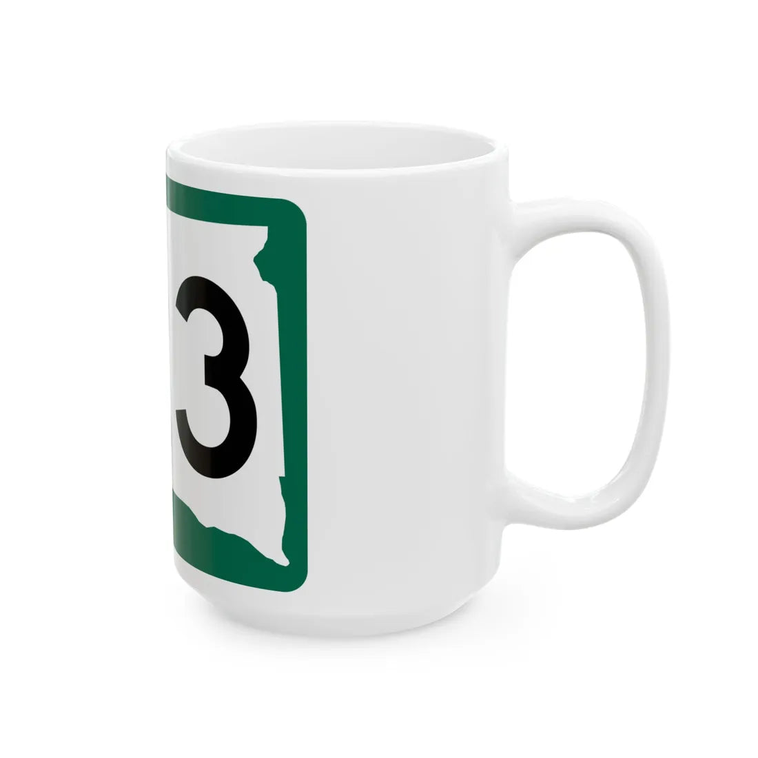 SD 123 (South Dakota) (Road Sign) White Coffee Mug - Go Mug Yourself