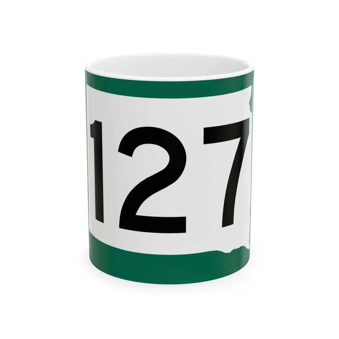 SD 127 (South Dakota) (Road Sign) White Coffee Mug 11oz - Go Mug Yourself