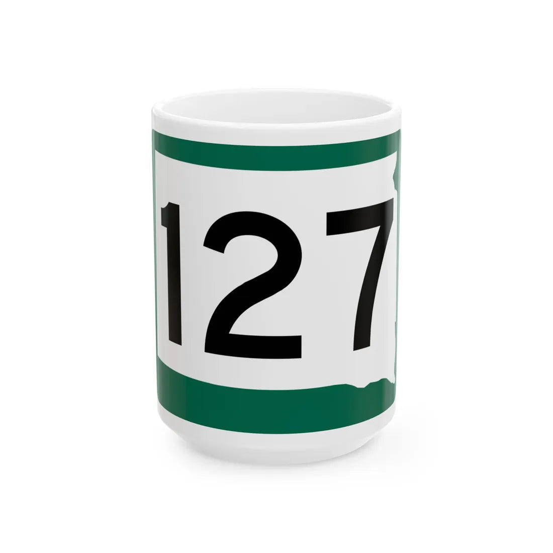 SD 127 (South Dakota) (Road Sign) White Coffee Mug 15oz - Go Mug Yourself