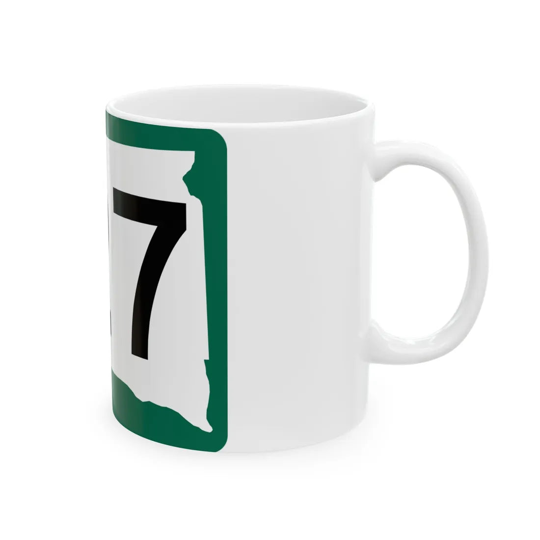 SD 127 (South Dakota) (Road Sign) White Coffee Mug - Go Mug Yourself