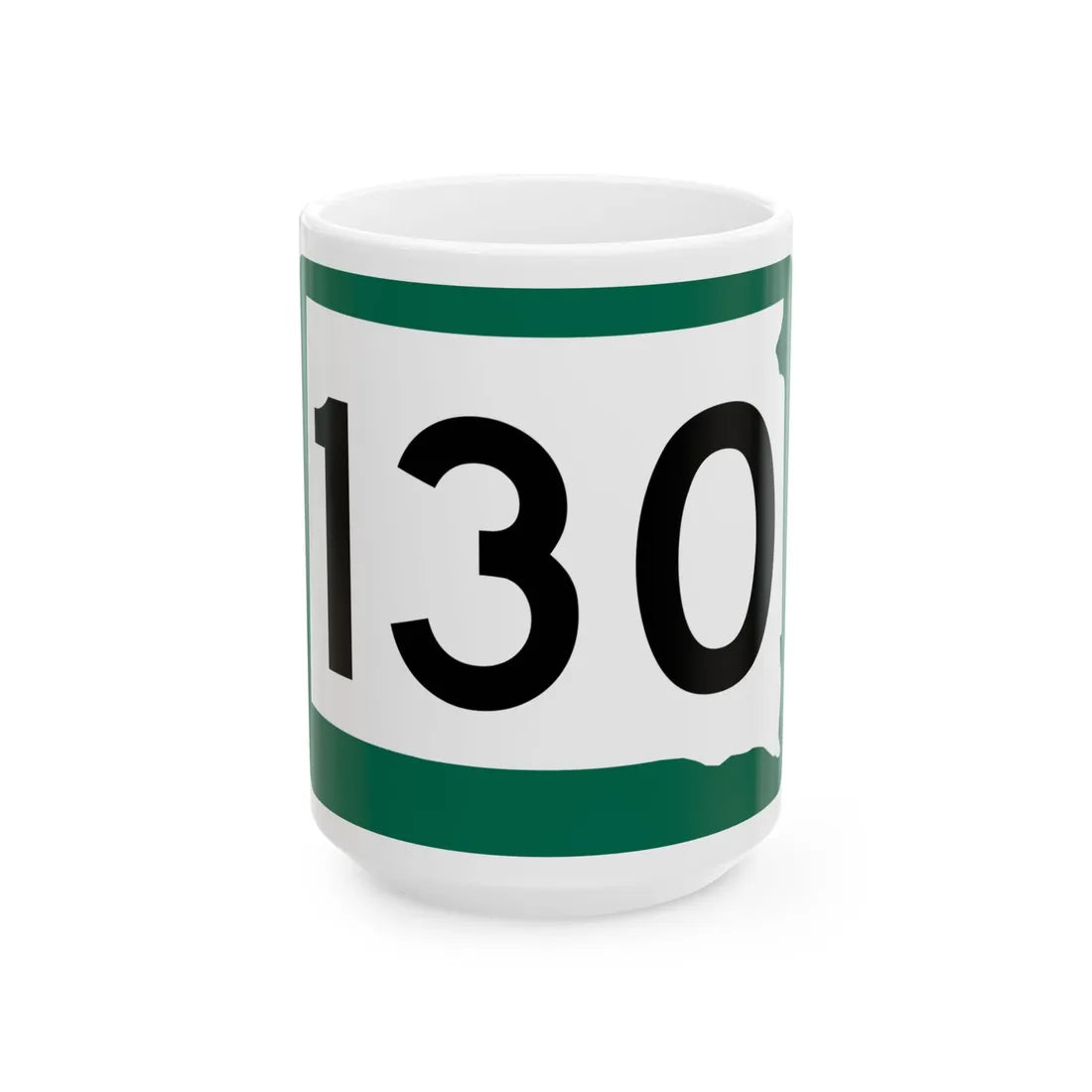 SD 130 (South Dakota) (Road Sign) White Coffee Mug 15oz - Go Mug Yourself