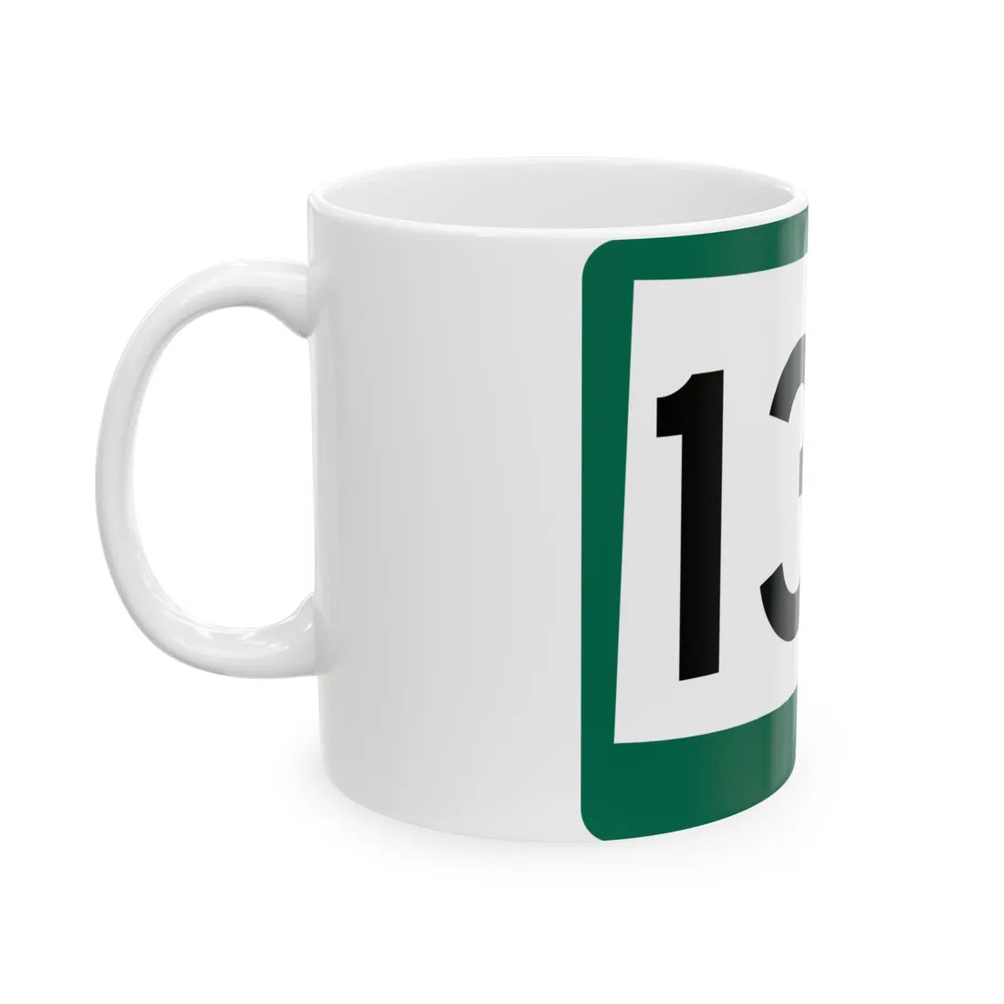 SD 130 (South Dakota) (Road Sign) White Coffee Mug - Go Mug Yourself