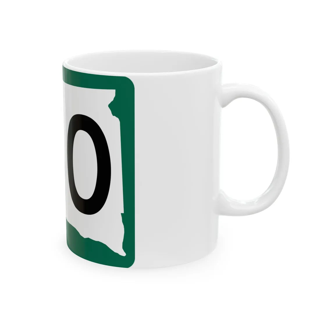 SD 130 (South Dakota) (Road Sign) White Coffee Mug - Go Mug Yourself