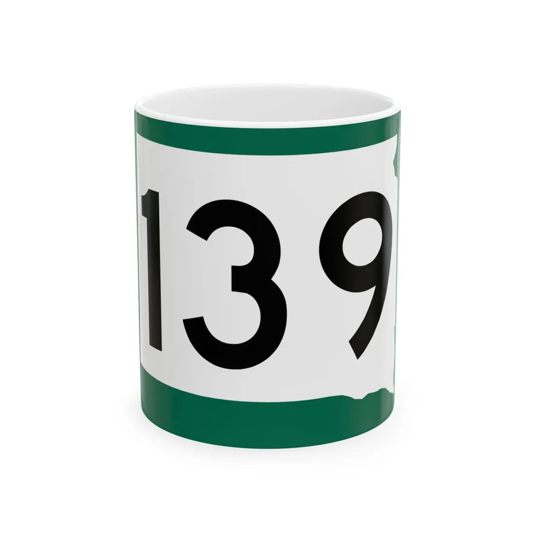 SD 139 (South Dakota) (Road Sign) White Coffee Mug 11oz - Go Mug Yourself