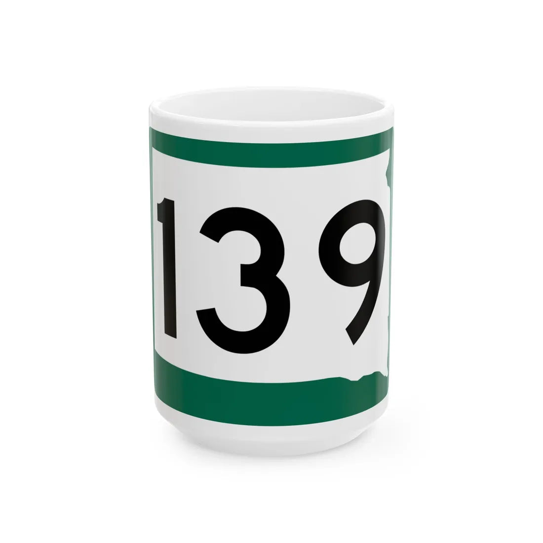 SD 139 (South Dakota) (Road Sign) White Coffee Mug 15oz - Go Mug Yourself