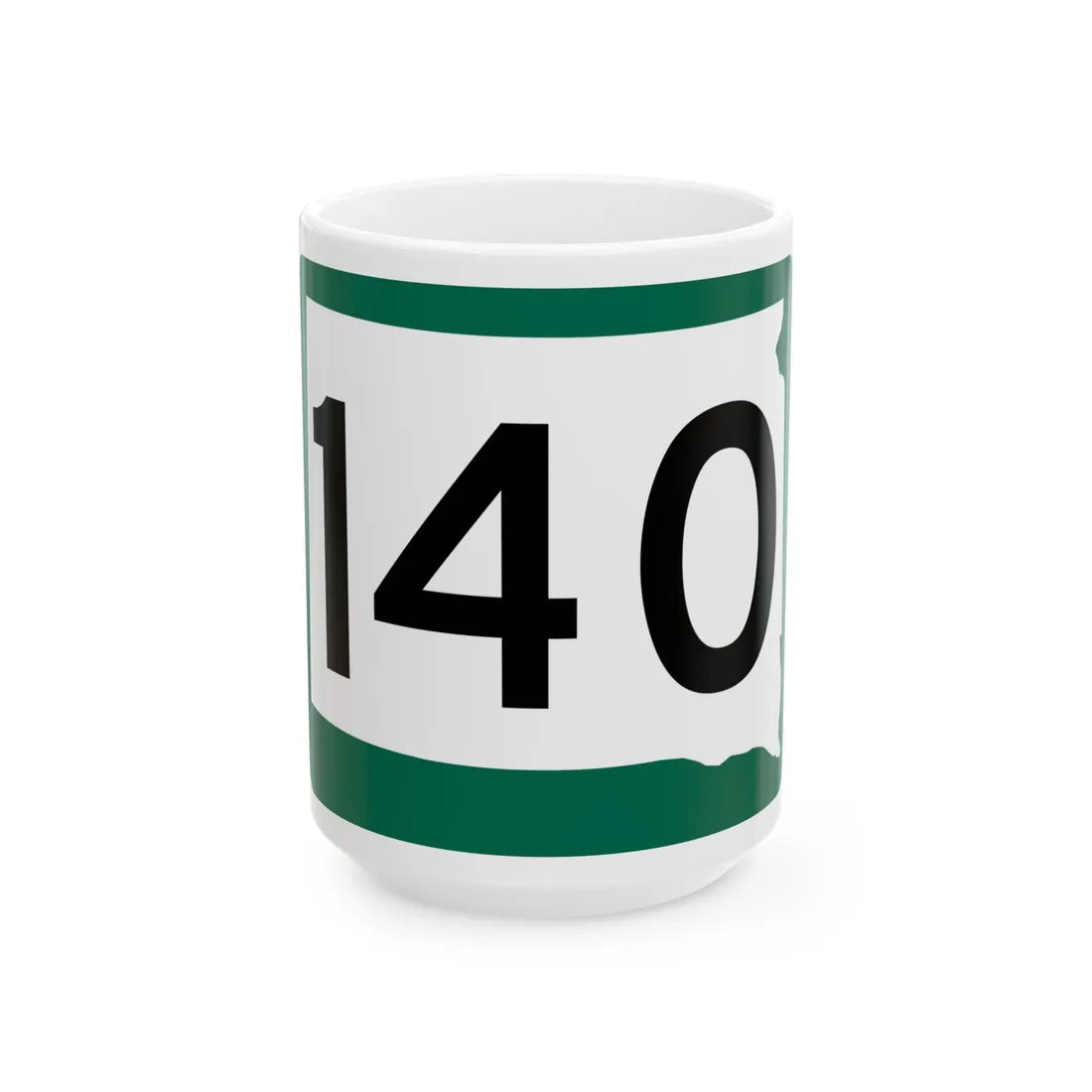 SD 140 (South Dakota) (Road Sign) White Coffee Mug 15oz - Go Mug Yourself