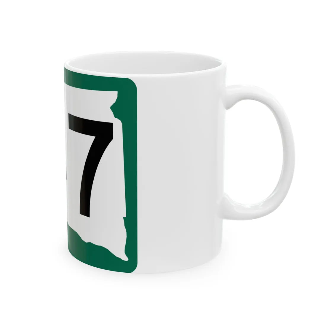 SD 147 (South Dakota) (Road Sign) White Coffee Mug - Go Mug Yourself