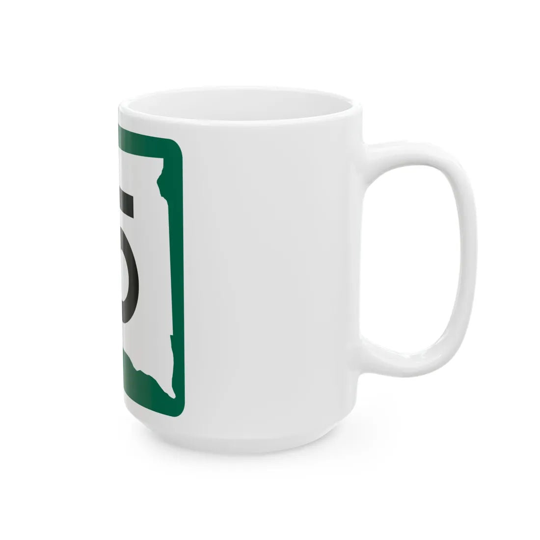 SD 15 (South Dakota) (Road Sign) White Coffee Mug - Go Mug Yourself