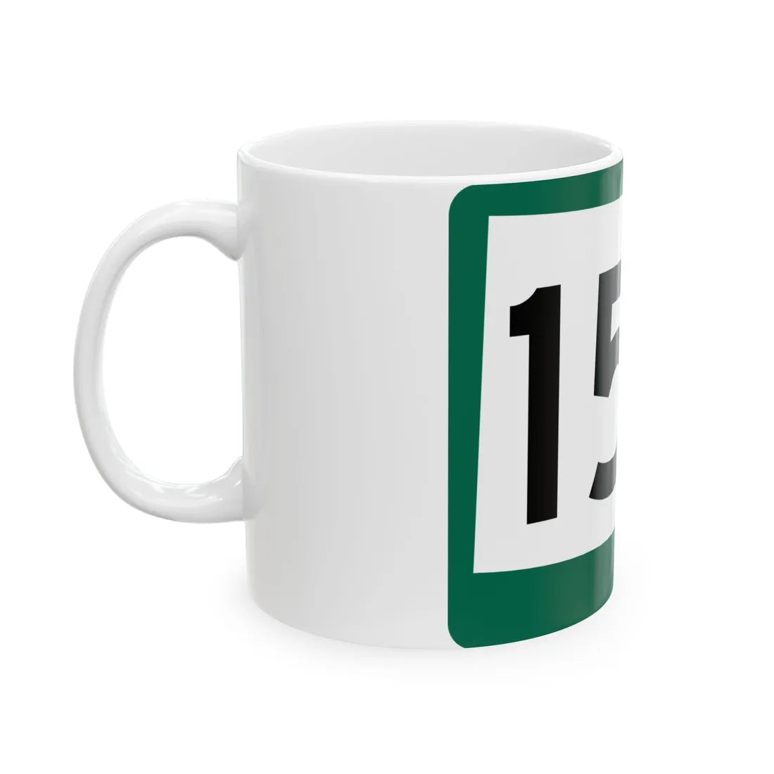 SD 153 (South Dakota) (Road Sign) White Coffee Mug - Go Mug Yourself