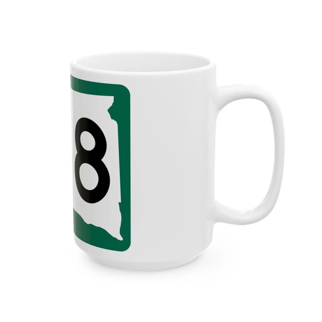 SD 158 (South Dakota) (Road Sign) White Coffee Mug - Go Mug Yourself