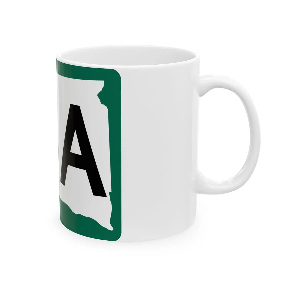 SD 15A (South Dakota) (Road Sign) White Coffee Mug - Go Mug Yourself