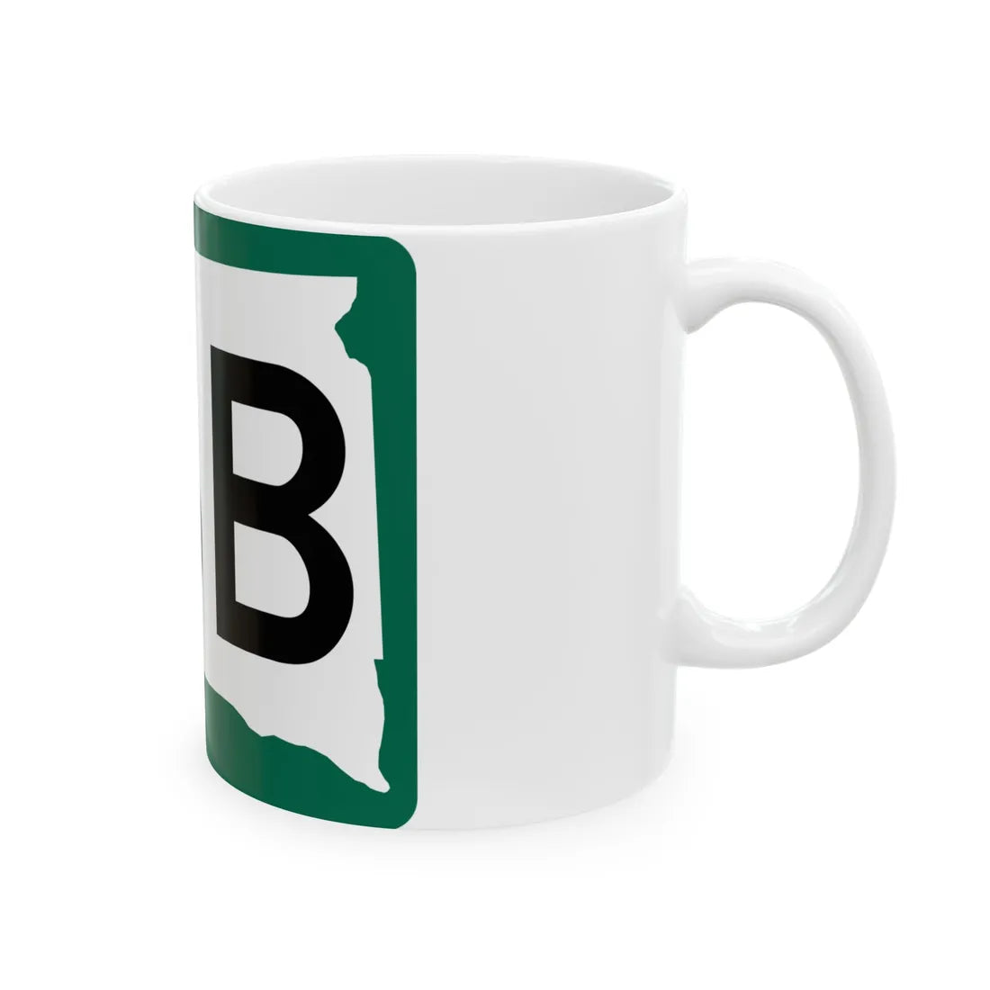 SD 16B (South Dakota) (Road Sign) White Coffee Mug - Go Mug Yourself
