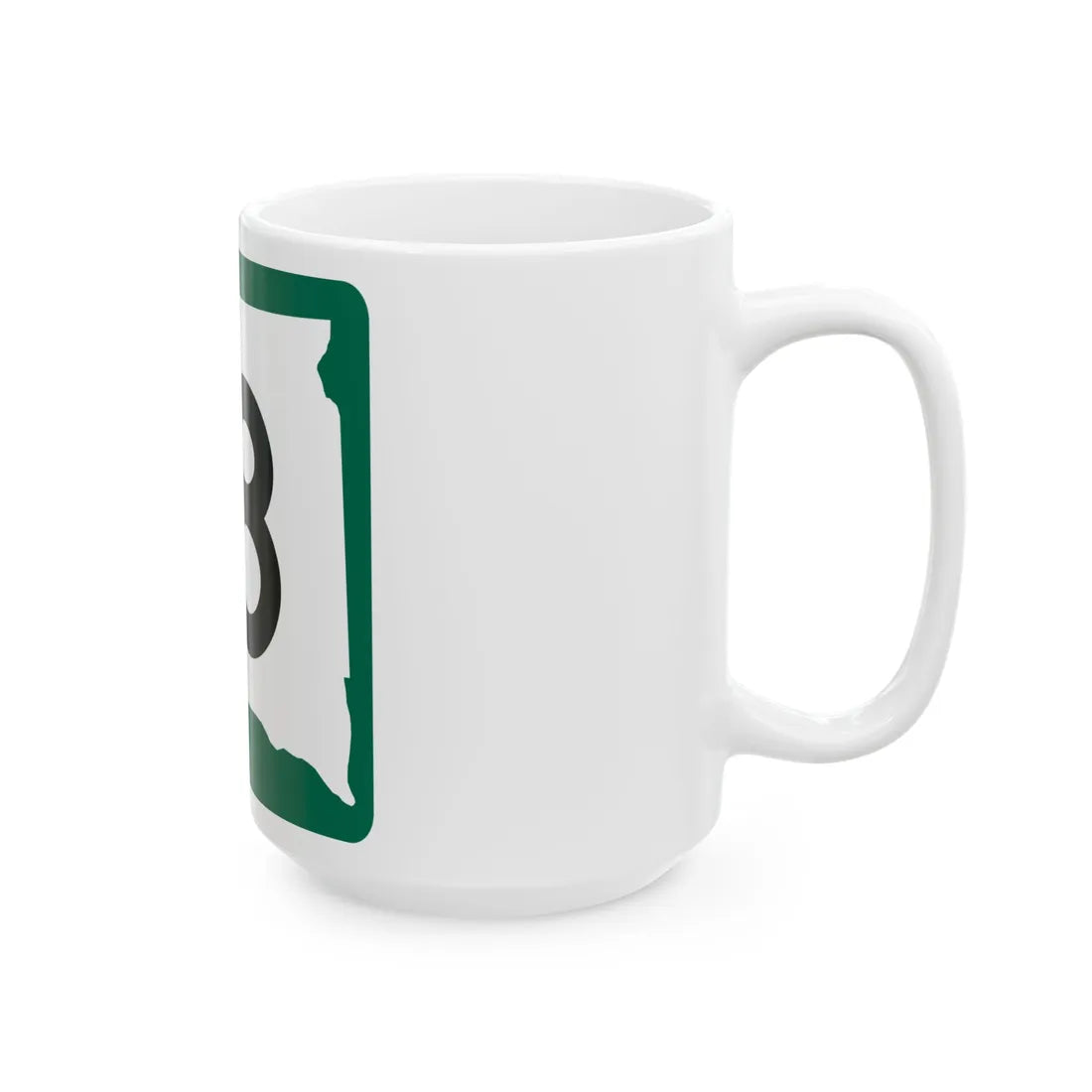 SD 18 (South Dakota) (Road Sign) White Coffee Mug - Go Mug Yourself