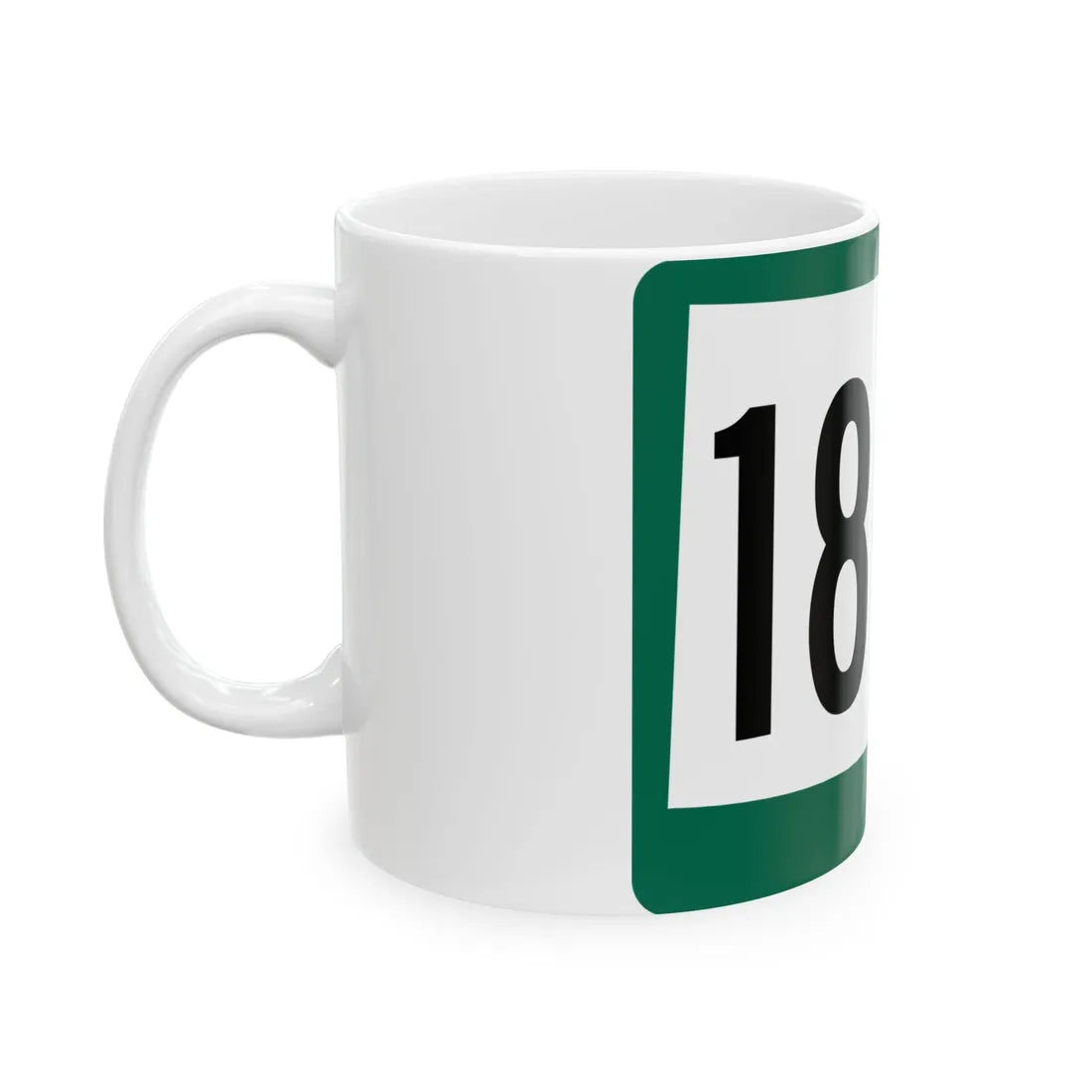 SD 1804 (South Dakota) (Road Sign) White Coffee Mug - Go Mug Yourself