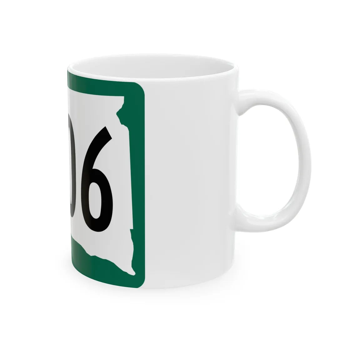 SD 1806 (South Dakota) (Road Sign) White Coffee Mug - Go Mug Yourself