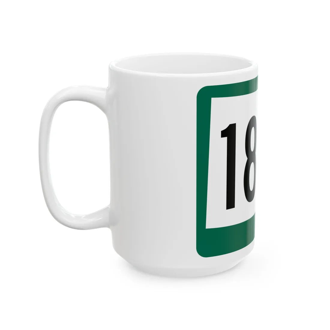 SD 1806 (South Dakota) (Road Sign) White Coffee Mug - Go Mug Yourself