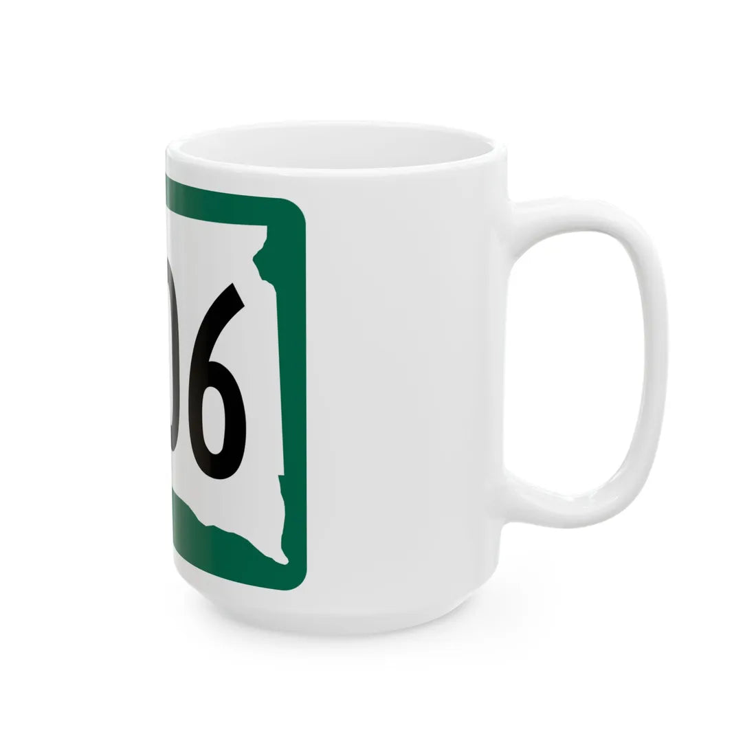 SD 1806 (South Dakota) (Road Sign) White Coffee Mug - Go Mug Yourself