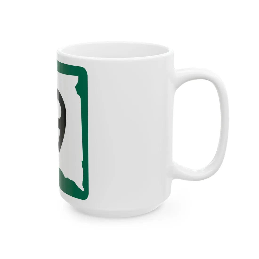 SD 19 (South Dakota) (Road Sign) White Coffee Mug - Go Mug Yourself