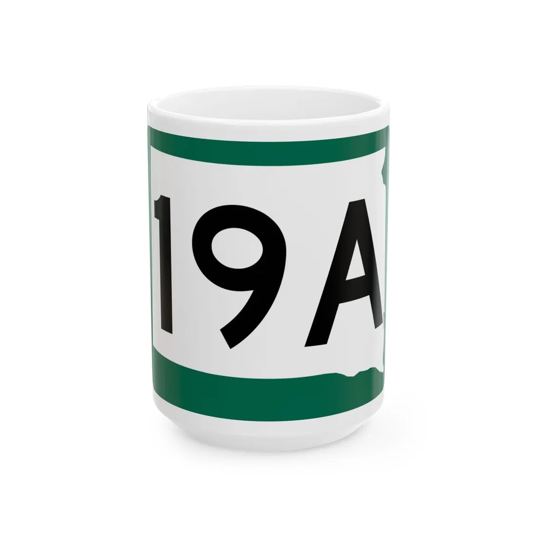 SD 19A (South Dakota) (Road Sign) White Coffee Mug 15oz - Go Mug Yourself