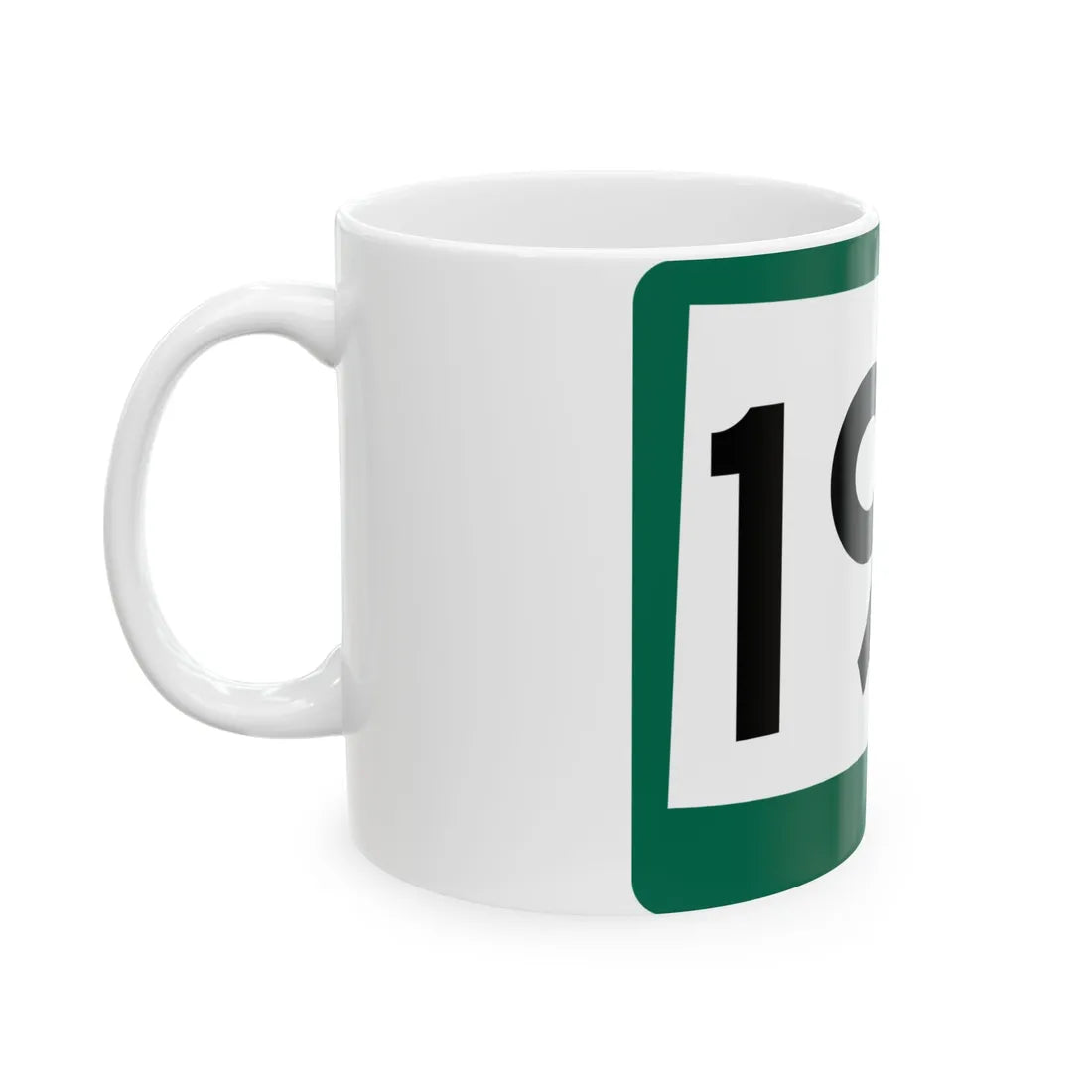SD 19A (South Dakota) (Road Sign) White Coffee Mug - Go Mug Yourself