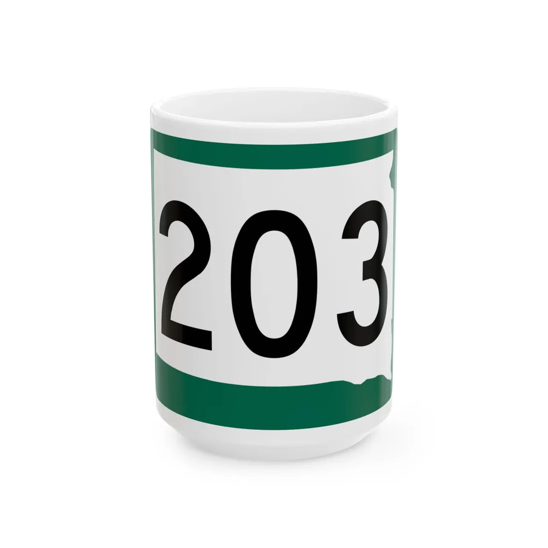 SD 203 (South Dakota) (Road Sign) White Coffee Mug 15oz - Go Mug Yourself