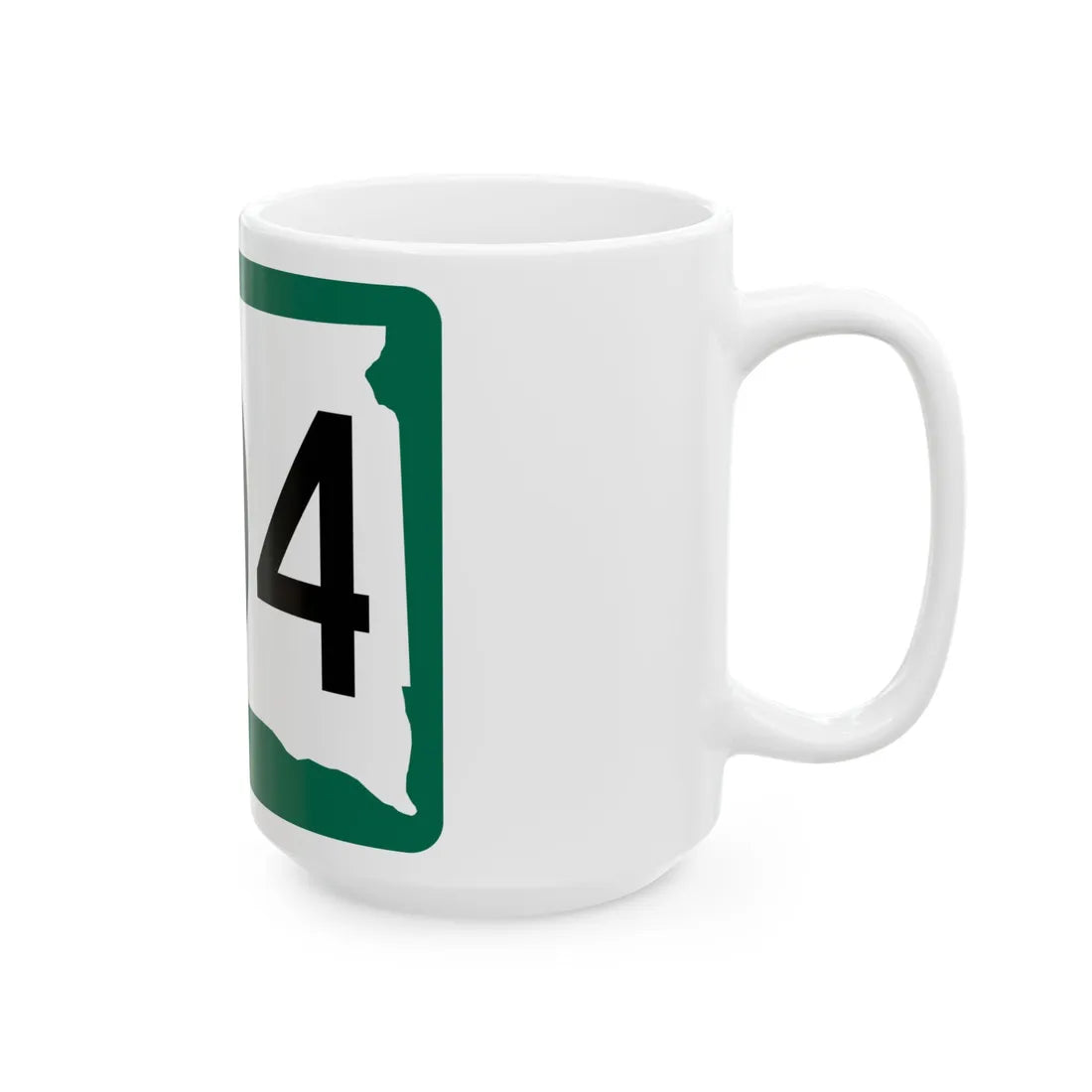 SD 204 (South Dakota) (Road Sign) White Coffee Mug - Go Mug Yourself