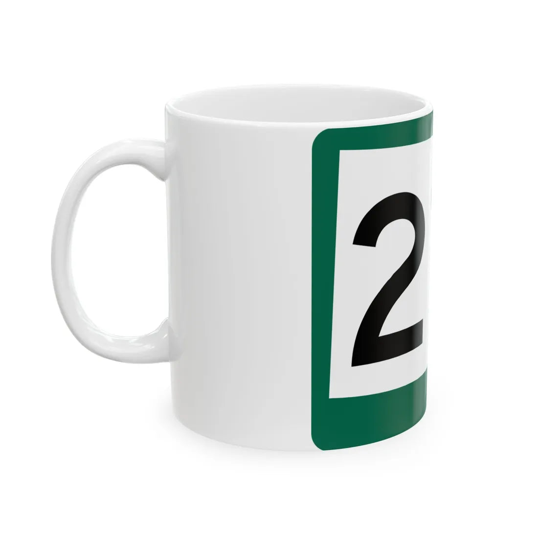 SD 218 (South Dakota) (Road Sign) White Coffee Mug - Go Mug Yourself