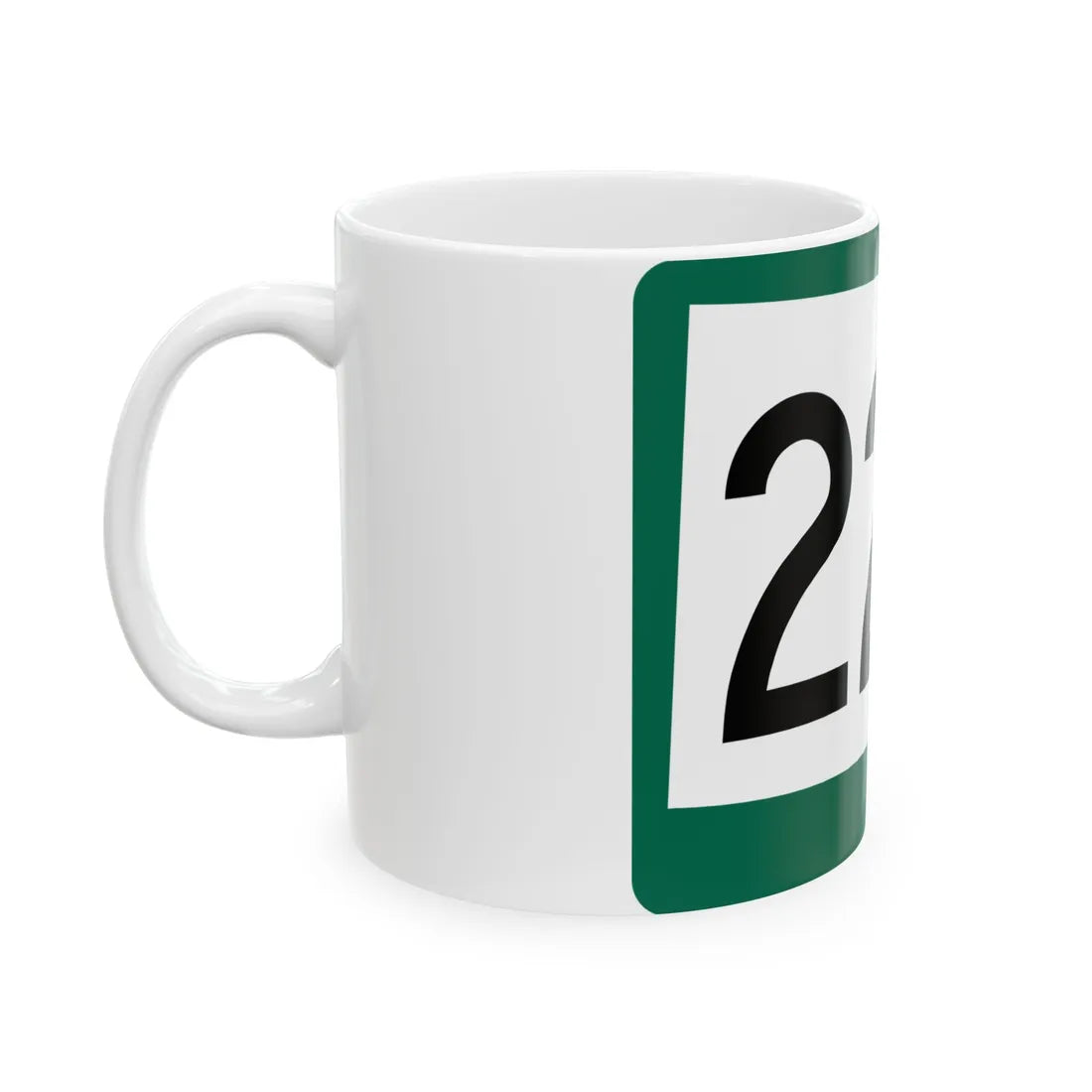SD 224 (South Dakota) (Road Sign) White Coffee Mug - Go Mug Yourself