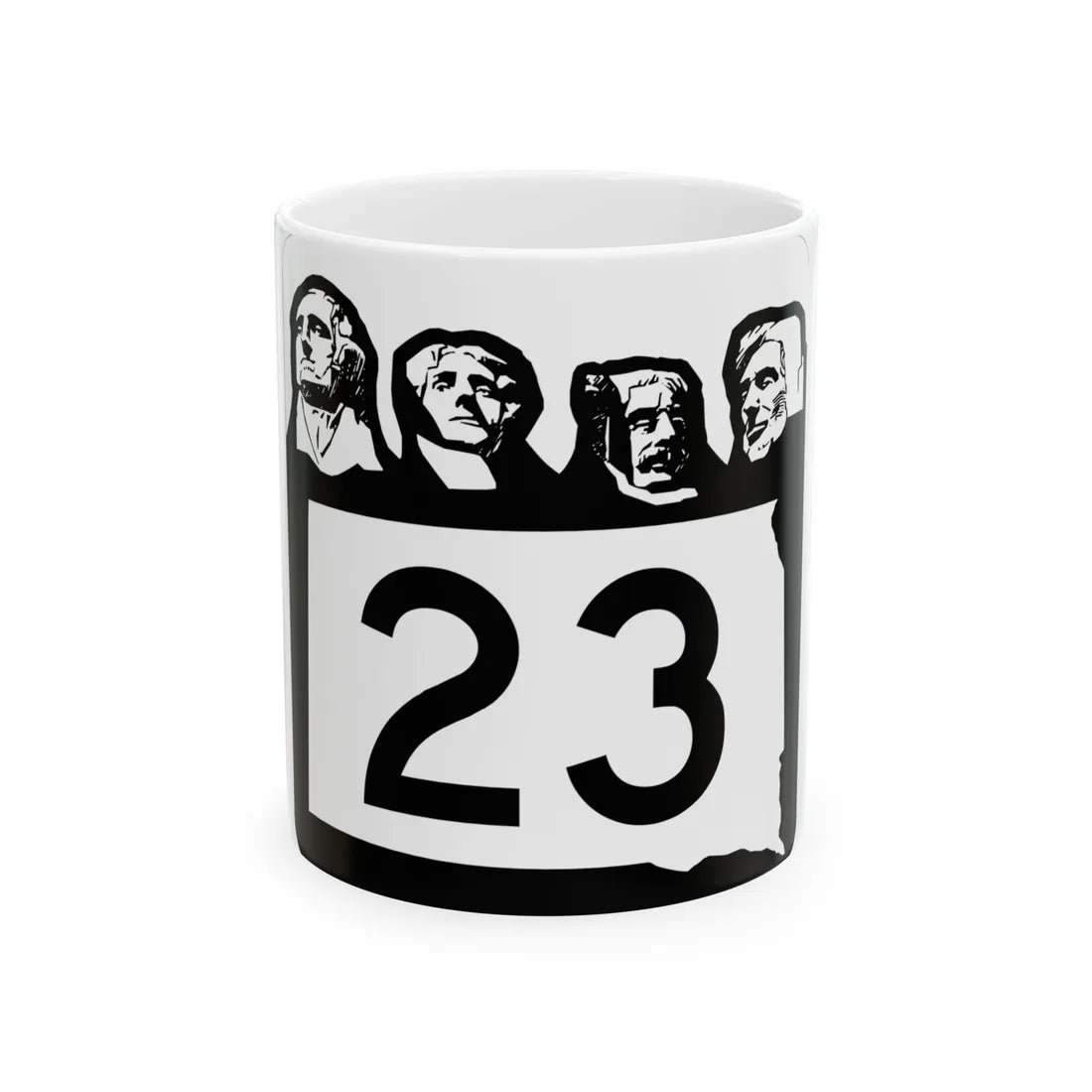 SD 23 1960 (South Dakota) (Road Sign) White Coffee Mug 11oz - Go Mug Yourself